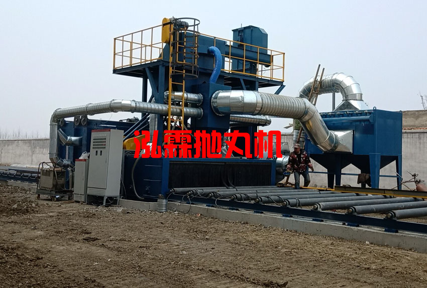 鋼板拋丸機(jī)客戶案例現(xiàn)場(chǎng)